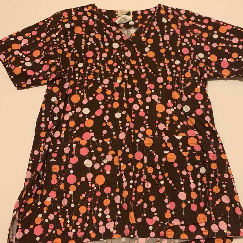 Colored Dots Scrub Top